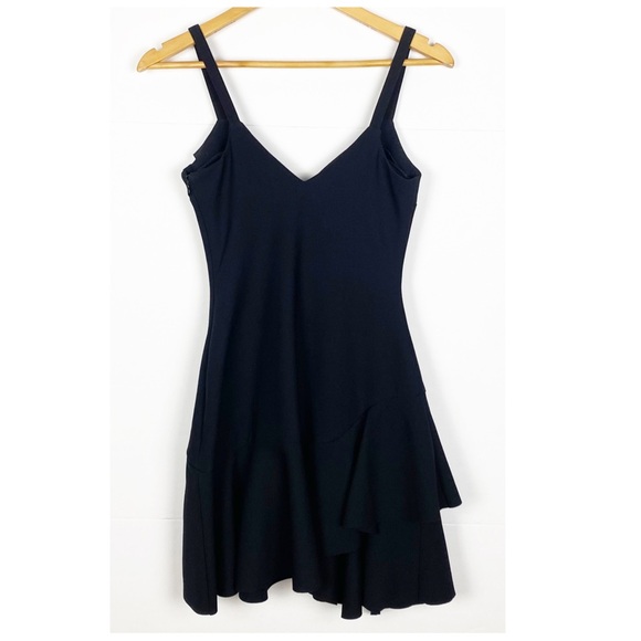 Cinq a Sept Zahara Black Ruffle Mini Dress Sleeveless Size 0 - Picture 4 of 7